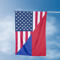 American Filipino Flag, US And Philippines Polyester Friendship Blend Together Style 3