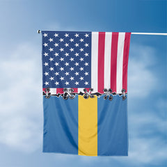 American Swedish Flag, US And Sweden Polyester Sew Together Style 3