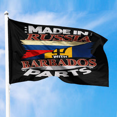 Barbados Flag Made In Russia With Barbados Parts Premium Flag