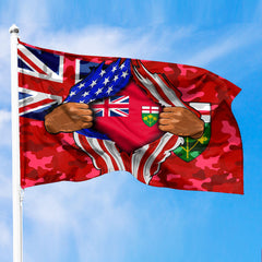 Canada Flag Of Ontario Is Part Of The America Special Camouflage Style