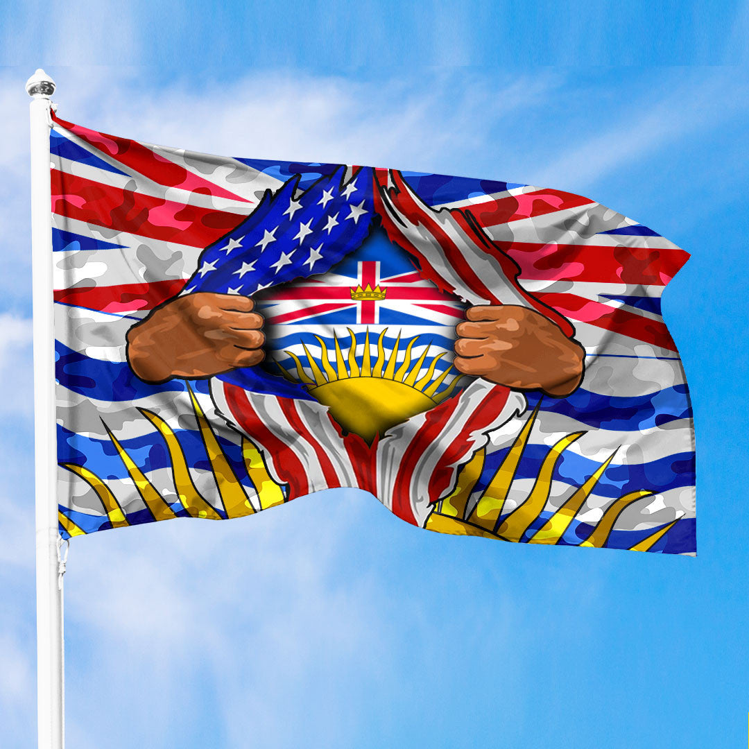 Canada Flag Of British Columbia Is Part Of The America Special Camouflage Style