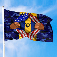 Barbados Premium Flag Barbados Is Part Of The America Special Camouflage Style