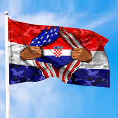 Croatia Premium Flag Croatia Is Part Of The America Special Camouflage Style