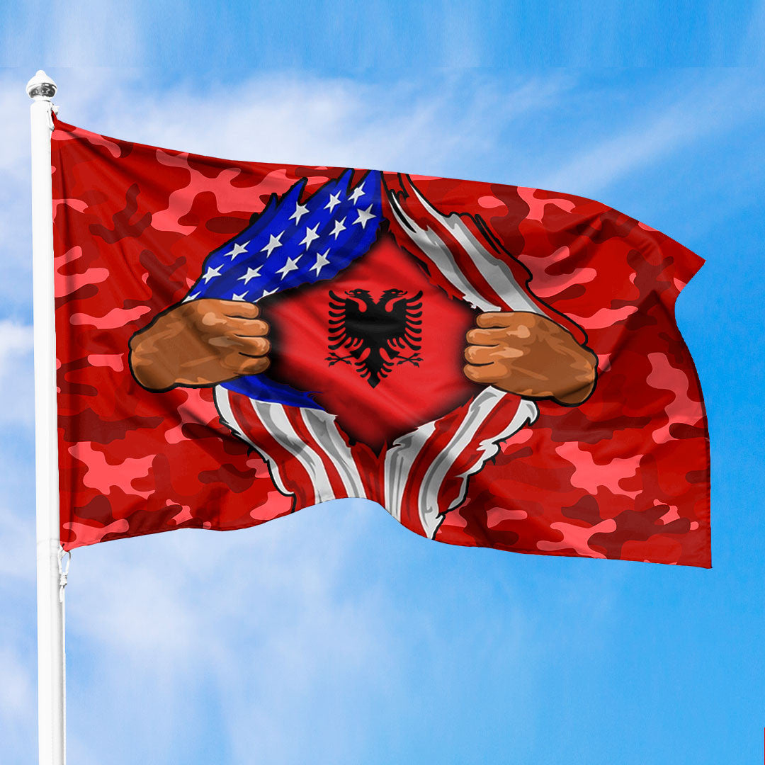 Albania Premium Flag Albania Is Part Of The America Special Camouflage Style