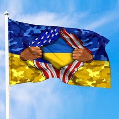 Ukraine Premium Flag Ukraine Is Part Of The America Special Camouflage Style