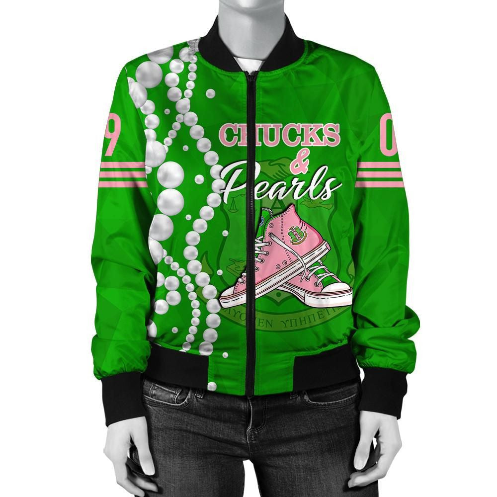 AKA K.H Pearls Bomber Jacket